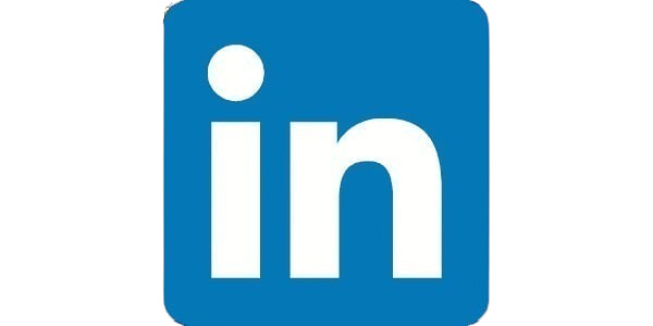 LinkedIn logo on a white background